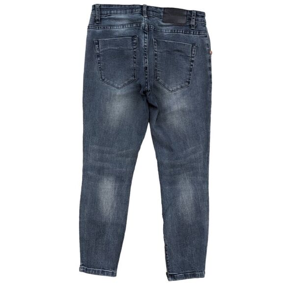 OneTeaspoon Women's Ankle Zip Low Rise Skinny Fit Jeans Dark Wash Blue Size 27 - Picture 2 of 7